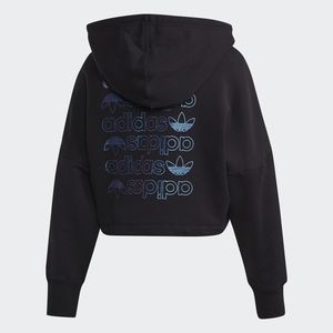 adidas Originals Large Logo Cropped Hoodie